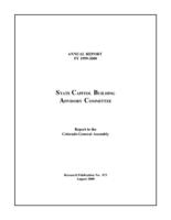 Annual report FY 1999-2000 State Capitol Building Advisory Committee : report to the Colorado General Assembly