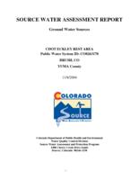 Source water assessment report: ground water sources. Yuma County: CDOT Eckley Rest Area