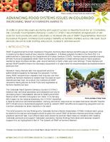 Advancing food systems issues in Colorado. Increasing SNAP at farmers markets