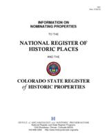 Information on nominating properties to the National Register of Historic Places and the Colorado State Register of Historic Properties