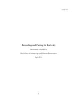 Recording and caring for rock art : information