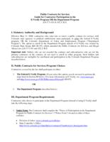 Public contracts for services guide for contractor participation in the E-verify program or the Department program ʹ 8-17.5-101 & 102, C.R.S