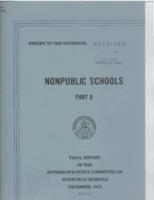 Nonpublic schools. Part II : final report of the Governor's Study Committee on Nonpublic Schools
