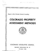 Colorado property assessment methods : report to the Colorado General Assembly