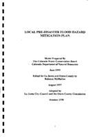 Local pre-disaster flood hazard mitigation plan