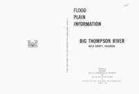 Flood plain information, Big Thompson River, Weld County, Colorado