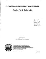 Floodplain information report, Rocky Ford, Colorado