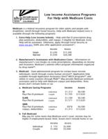 Low income assistance programs for help with Medicare costs