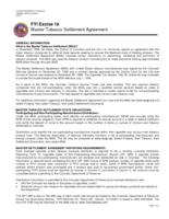 Master Tobacco Settlement Agreement