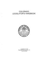 Colorado legislator's handbook