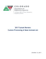 2017 sunset review, Custom Processing of Meat Animals Act