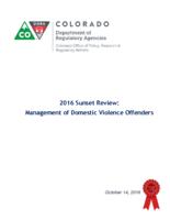 2016 sunset review, Management of domestic violence offenders