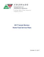2017 sunset review, home food service plans