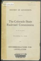 Report of accidents for the year ending December 31, 1909, and recommendations for legislation