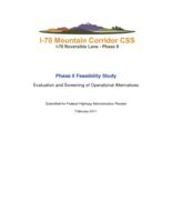 I-70 reversible lane, phase II : phase II feasibility study, evaluation and screening of operational alternatives