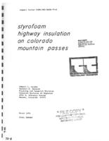 Styrofoam highway insulation on Colorado mountain passes