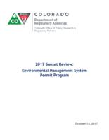 2017 sunset review, Environmental Management System Permit Program