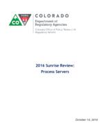 2016 sunrise review, process servers