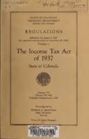 Regulations relating to the Income Tax Act of 1937 of the State of Colorado