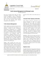 Traffic demand management and managed lanes