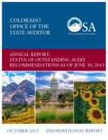 Annual report, status of outstanding audit recommendations as of June 30, 2015 : informational report