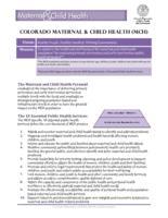 Colorado Maternal & Child Health (MCH)