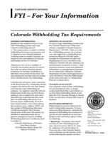 Colorado withholding tax requirements