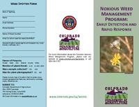 Noxious Weed Management Program, early detection and rapid response