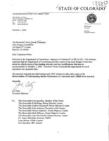 Department of Corrections' response to Footnote #7 of SB 03-258