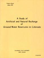 A study of artificial and natural recharge of ground-water reservoirs in Colorado