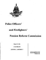 Recommendations for 2005, Police Officers' and Firefighters' Pension Reform Commission : report to the Colorado General Assembly