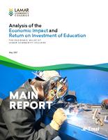 Analysis of the economic impact and return on investment of education. The economic value of Lamar Community College