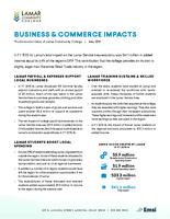 Analysis of the economic impact and return on investment of education. The economic value of Lamar Community College. Business and commerce impacts