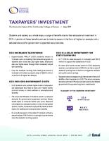 Analysis of the economic impact and return on investment of education. The economic value of Community College of Denver. Taxpayers' investment