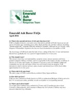 Emerald ash borer FAQs, April 2016