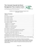 The Colorado emerald ash borer management plan creation guide : considerations and supplemental resources to assist with EAB management plan development