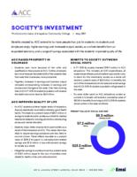 Analysis of the economic impact and return on investment of education. The economic value of  Arapahoe Community College. Society's investment