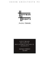 Hoffman Heights Aurora, Colorado, reconnaissance survey : architectural & historical survey report