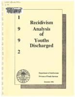 Recidivism analysis of youths discharged FY 1989-90 : filings after discharge