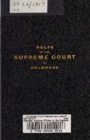 Rules of the Supreme Court of the State of Colorado