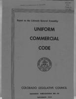 Uniform commercial code : report to the Colorado General Assembly