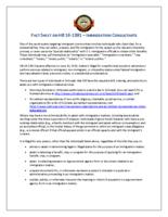 Fact sheet on HB 16-1391, immigration consultants