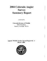 2004 Colorado angler survey summary report