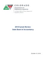 2018 sunset review, State Board of Accountancy