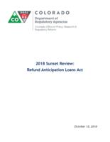 2018 sunset review, Refund Anticipation Loans Act