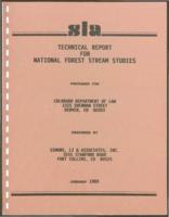 Technical report for national forest stream studies