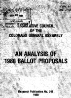 An analysis of 1980 ballot proposals