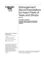 Management recommendations for insect pests of trees and shrubs