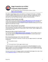 Wage Protection Act of 2014 : frequently asked questions