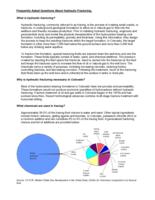 Frequently asked questions about hydraulic fracturing